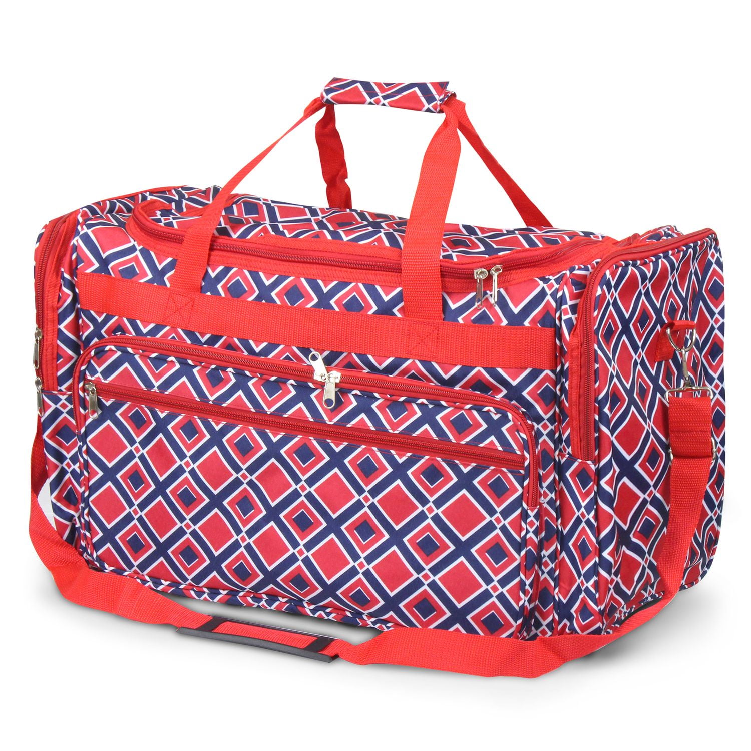 Zodaca Large Duffel Travel Bag Overnight Weekend Handbag Camping Hiking Zipper Shoulder Carry Bag (Size: 21" L x... by