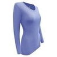 thumbnail image 2 of WOMENS LONG SLEEVE V-NECK T SHIRT WITH SUPER-SOFT STRETCH FABRIC, 2 of 4