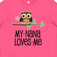 thumbnail image 4 of Inktastic My Nana Loves Me Owl Youth T-Shirt, 4 of 5