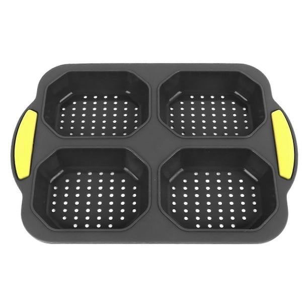 4 Grid Silicone Bread Pan, Non-Stick, Heat Resistant, for Baking French Baguettes, Hot Dog Buns