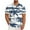 Blue, variant on SGFCWSX Mens Hawaiian Shirt Short Sleeve Button Down, Palm Tree Print Breathable Lightweight Summer Beach Party Casual Wear Blue Size 2XL