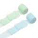 thumbnail image 1 of Uxcell 2 Rollos de Cinta de Gasa, Cinta de Flecos Hecha a Mano de 1.5 Pulgadas x 5 Yardas para Envolver Ramo de Flores Decoración de Bodas Artesanías de Novia Azul Claro/Azul Brillante, 1 of 5