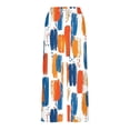 thumbnail image 5 of Print Pants for Women Summer Fall Casual Pleated Slit Flare Bell Bottom Elastic Waist Long Bootcut Leg Pants Ladies 2026 Clothes Regular Fit Y2K, 5 of 8
