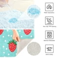 thumbnail image 3 of Yayeee Bath Rugs for Bathroom Floor Set of 2 Non Slip Fluffy Soft Absorbent Mat, Strawberry Pattern, 3 of 7
