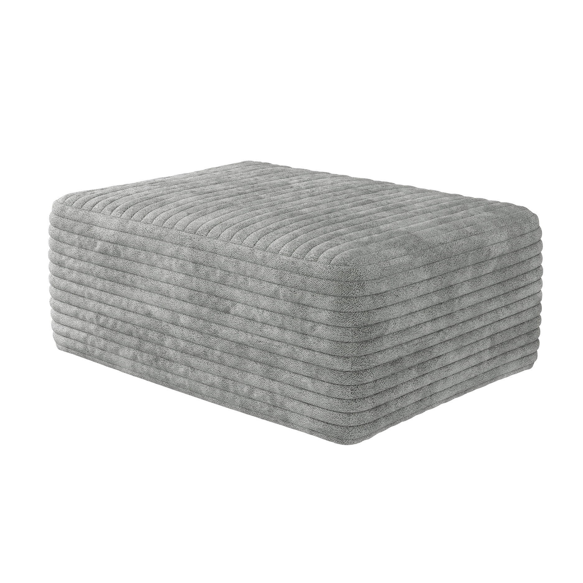 Plush Corduroy Modular Sectional Chaise Sofa, No Assembly Required High Resilience Sponge Cloud Couch for Living Room Apartment Bedroom Guest Room