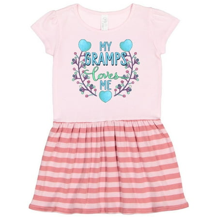 

Inktastic My Gramps Loves me- painted flowers and hearts Gift Toddler Girl Dress