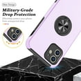 thumbnail image 6 of Entronix Case Designed for Apple iPhone 11 Heavy Duty Case with Built-in Kickstand, Dual Layer Protection with Rotating Holder Ring, Sturdy Case for Apple iPhone 11, Purple, 6 of 6