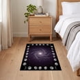 thumbnail image 3 of ODIKA 2'x3' Ultra-Soft Accent Mat, Purple Starry Cosmic Galaxy Phases Border Scattered Field Constellation None Washable, Bare feet friendly, Easy Care Indoor rug for Bedside, Footrest, 3 of 7