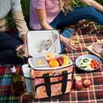 thumbnail image 5 of FORMRS Insulated Cooler Bag 24 Cans Capacity Soft Leakproof Lunch Box with Side Pockets, Pink Flowers, 5 of 7