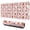 Pink Cow Strawberry, variant on Long Mouse Pads for Desk,White Cow Black Spot Geometric Pattern Desk Mats on Top Of Desks, Desk Mouse Pad Extra Large with 3mm Non-Slip Base and Stitched Edge for Gaming,Office,Work,Home 31.5"x11.8"