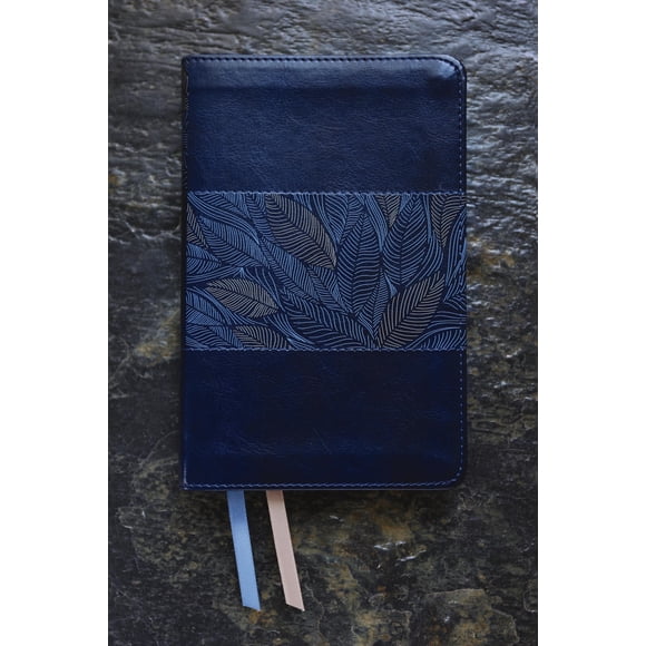 NIV, Thinline Bible, Compact, Leathersoft, Blue Floral, Red Letter, Comfort Print