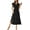 Black, variant on PRETTYGARDEN Women's Floral Boho Dress Wear To Work Wrap V Neck Short Sleeve Belted Ruffle Hem A-Line Flowy Maxi Dresses