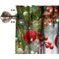 thumbnail image 6 of Merry Christmas Valance Curtain for Kitchen Windows Snowman Xmas Tree Romantic Snowflake Bathroom Window Curtain Valance Rod Pocket for Bedroom Living Room, 54" X 18"-1 Panel, 6 of 6