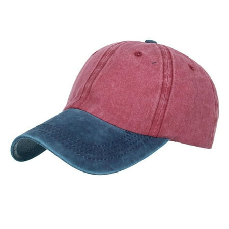 

PANOEGSN Contrast Color Stitching Peaked Cap Women Men Breathable Adjustable Sun Hat Baseball Cap Daily Party