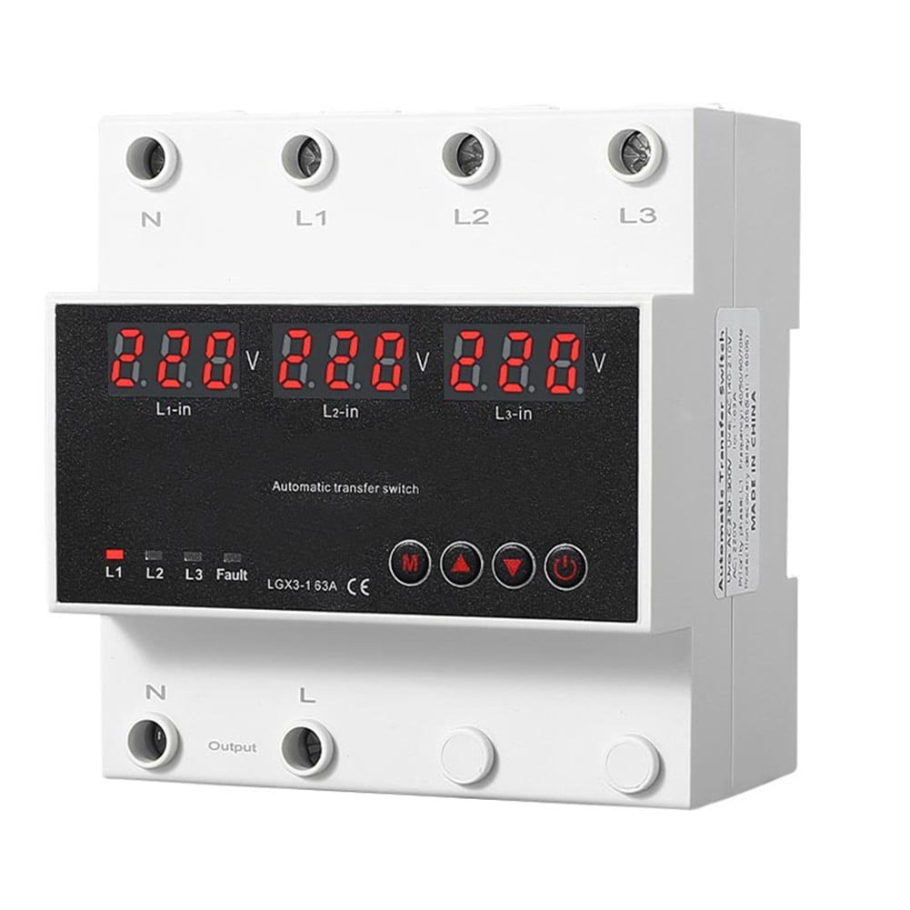 DAMIFU Automatic Transfer Switch with Adjustable Settings for Safe Power Usage 110V