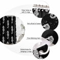 thumbnail image 6 of Shower Curtain Bathroom Set Vintage Summer Seahorse on Black Waterproof Fabric Shower Curtains with Grommets&Hooks, Abstract Marine Life Privacy Bath Curtain for Bathtub 60x72in, 6 of 9