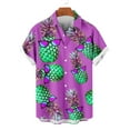 thumbnail image 4 of Blusa y camisa de manga corta con cuello vuelto para hombre, blusa informal de moda con botones estampados, blusa de manga corta con cuello vuelto, blusa de poliéster para hombre, 4 of 6