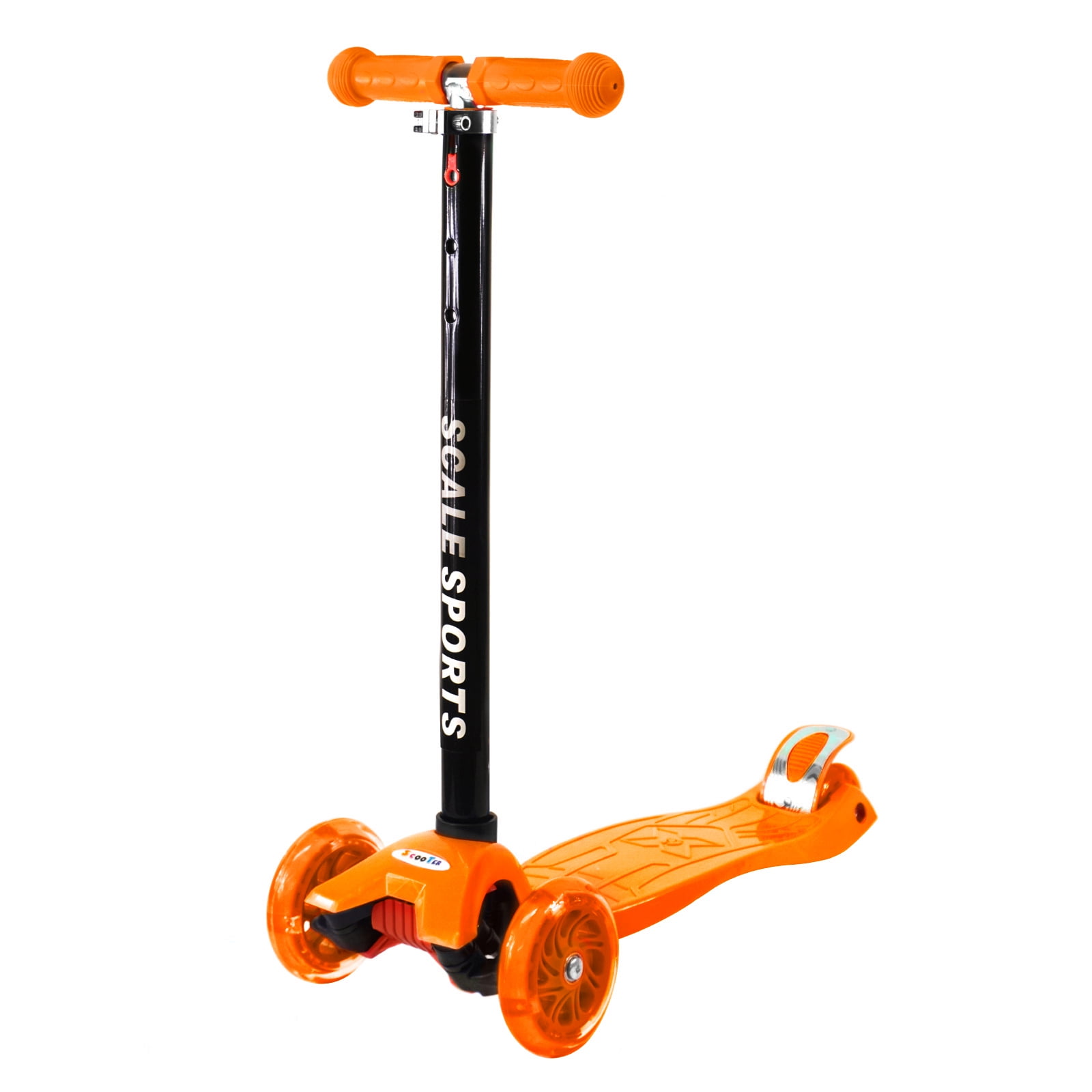 Adjustable Kids Push Kick Scooter with Light Up Wheels