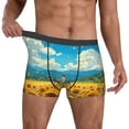 thumbnail image 2 of Cauagu Field Bicycle Young Sunflower Print Boxer Briefs for Men,Comfortable Breathable Men's Underwear Moisture Wicking Underpants -Small, 2 of 8