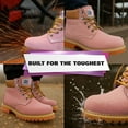 thumbnail image 6 of Women’s Work Boots | Waterproof Leather Work Boots for Women | Oil & Slip-Resistant Soft Toe Boots for Women | Premium Nubuck Leather | Lightweight and Comfortable | Pink Leather - 11.5M, 6 of 7