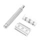 thumbnail image 4 of Shaving Razor Double Edge Manual Barber Shop Safety Shaver Kit for Men Sliver (without Blade), 4 of 5