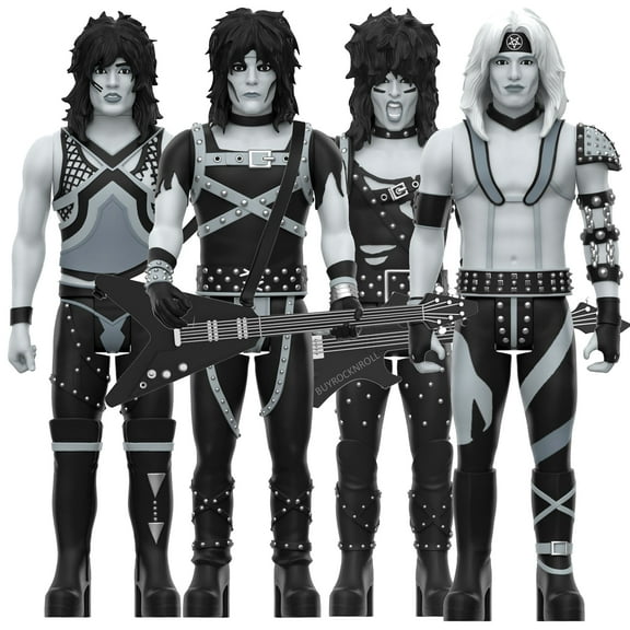 Motley Crue Super7 Reaction Figures Wave 2 Black & White Shout Devil - Unpunched