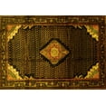thumbnail image 1 of Ahgly Company Machine Washable Indoor Rectangle Medallion Yellow Traditional Area Rugs, 7' x 9', 1 of 4