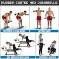 thumbnail image 5 of Yes4All 15 lbs Rubber Coated Hex Dumbbell, Single, 5 of 5