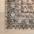 thumbnail image 5 of nuLOOM Freesia Faded Floral SplashGuard Machine Washable Area Rug, 4' x 6', Freesia Brown, 5 of 10