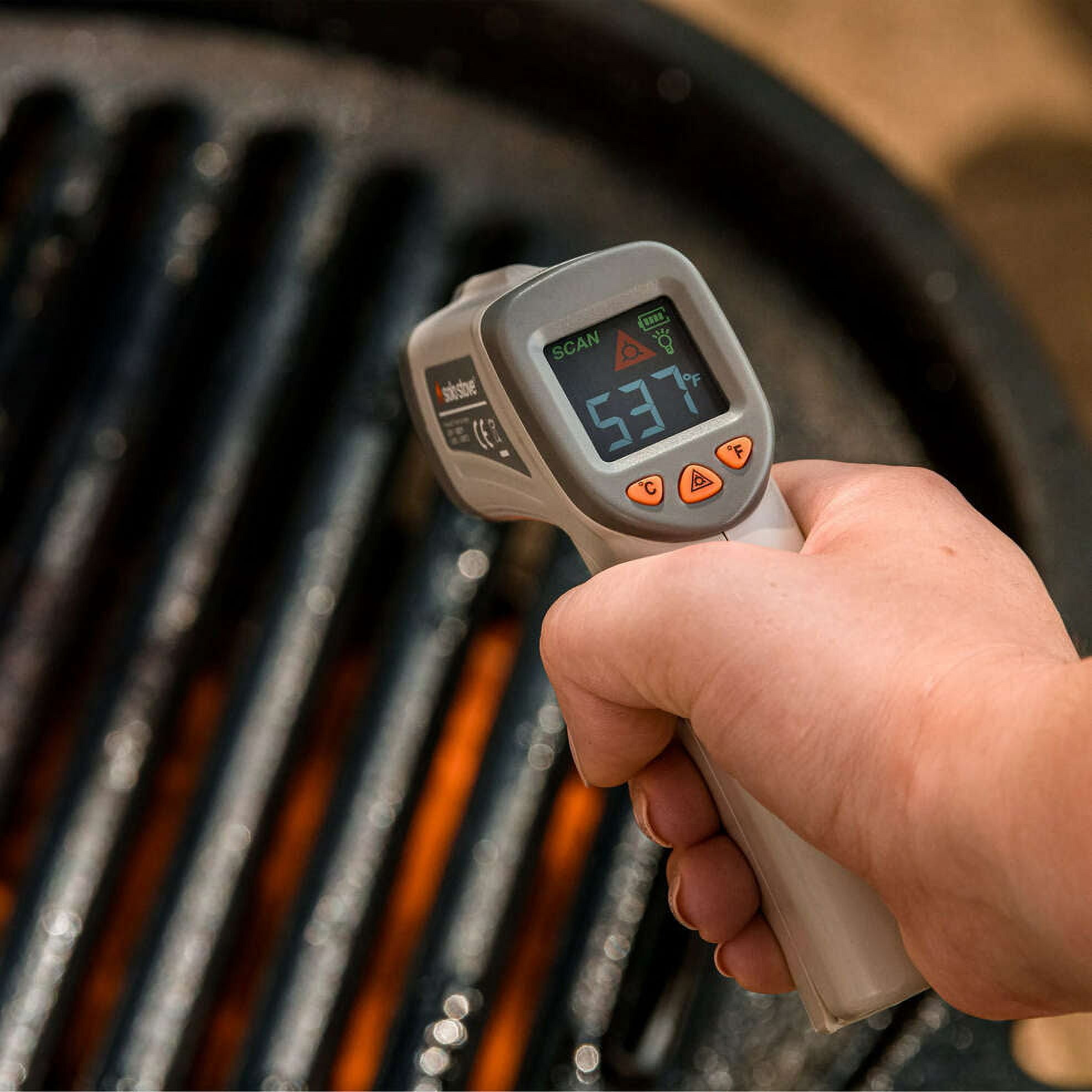Solo Stove Infrared Thermometer, No Touch, Laser, Digital Temperature Gun with Display, For Cooking and BBQ, Temp Range -26°F to 1022°F