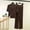 Coffee, variant on Zivyakyro 2PC Modal Women Lounge Set Cotton Summer Women Pajamas V Neck Short Sleeve Tops Plain Loose and Wide Leg Long Drawstring Pants Loungewear
