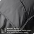 thumbnail image 6 of Bare Home Pillow Sham Set - Premium 1800 Collection - Double Brushed - Euro, Gray, 6 of 9