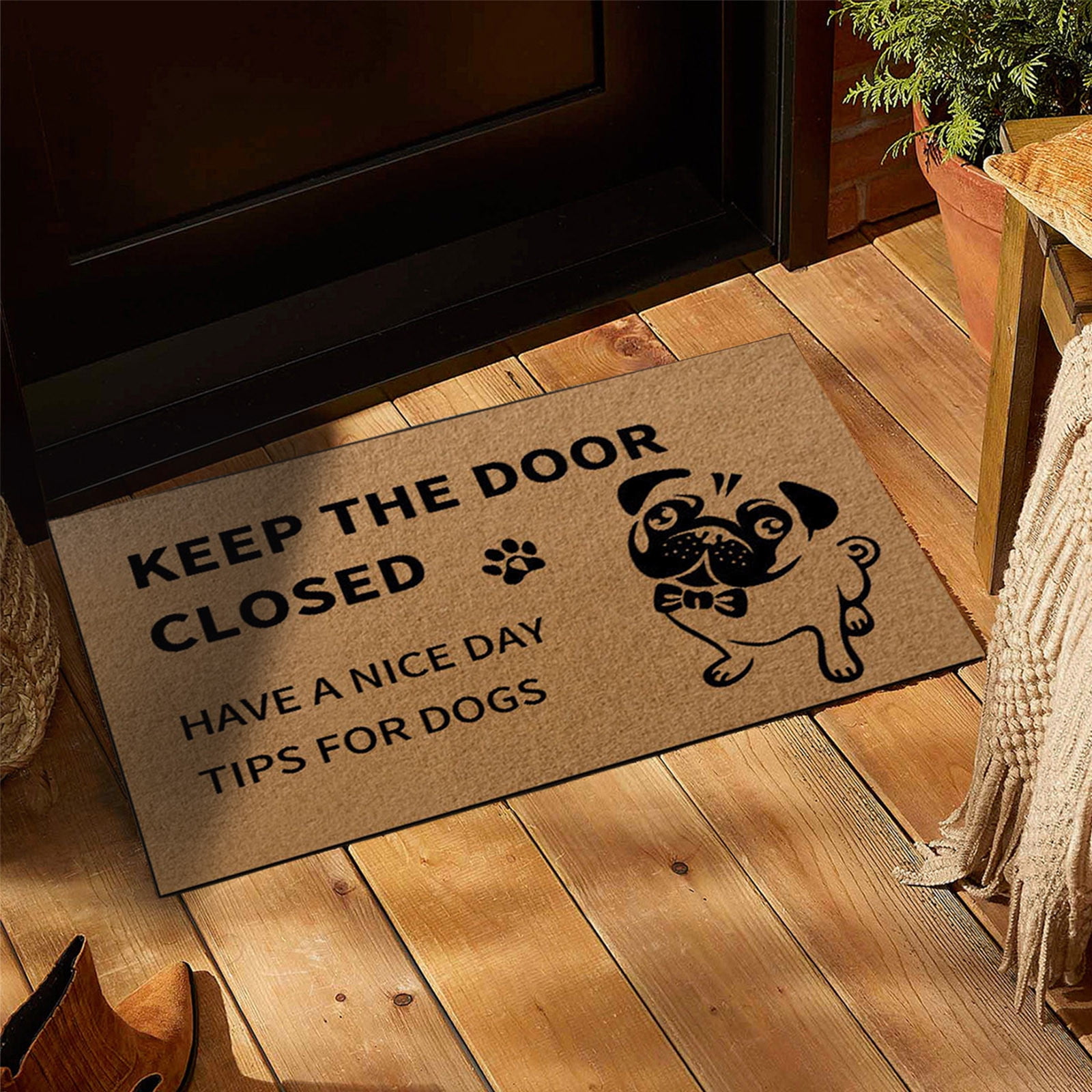 E Welcome Mat Coir Doormat Outdoor Entrance Artificial Fiber Non Slip Front Porch Patio Mat Decorative Heavy Duty Durable Indoor Outdoor Rug Easy Clean Shake Off 27.55X17.7X0.51In