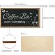 thumbnail image 2 of Letrero colgante de madera para barra de café, letrero de madera para decoración de puerta de entrada, letrero rústico de madera negra para granja, placa colgante de pared decorativa con hilo de yute, 2 of 9