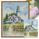 thumbnail image 1 of Hilo Algodón Egipcio Wdftyju Bordado 11CT 4 Hebras Impresión 30*40cm Kit Serie Paisaje Punto Cruz Del Faro Costero 31 Colores, 1 of 9