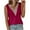 Wine, variant on Giftesty Womens Casual Solid Color V Neck Tank Tops Sleeveless Lace Stitching Vest Tops