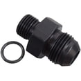 thumbnail image 1 of ICT Billet -8AN Flare a 6 Oring ORB Macho Bomba de Combustible Adaptador de Riel Ajuste Manguera Flare Plomería Aceite Rosca Recta Puerto Regulador Extremo Fluido Negro Anodizado F08AN060R, 1 of 5