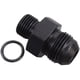 thumbnail image 1 of ICT Billet -8AN Flare a 6 Oring ORB Macho Bomba de Combustible Adaptador de Riel Ajuste Manguera Flare Plomería Aceite Rosca Recta Puerto Regulador Extremo Fluido Negro Anodizado F08AN060R, 1 of 5
