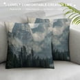 thumbnail image 3 of Creowell  Decorative Throw Pillow Cover  National Park Nature Mountain Trees Mist Couch Pillow Cover Cushion Case for Modern Simple Farmhouse Style Decor, 3 of 5