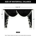 thumbnail image 3 of VOGOL 2 Swags Black Luxury Velvet Valances, Soft Touch Waterfall Curtain Valance for Sliding Door, 1 Panel Retro Solid Window Treatments for Farmhouse, 59" x 43", 3 of 7