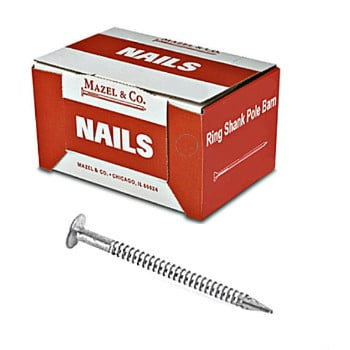 

Mazel Mazel 13205040 Ring Shank Pole Barn Nail 5 Inch - 50 Pound Box