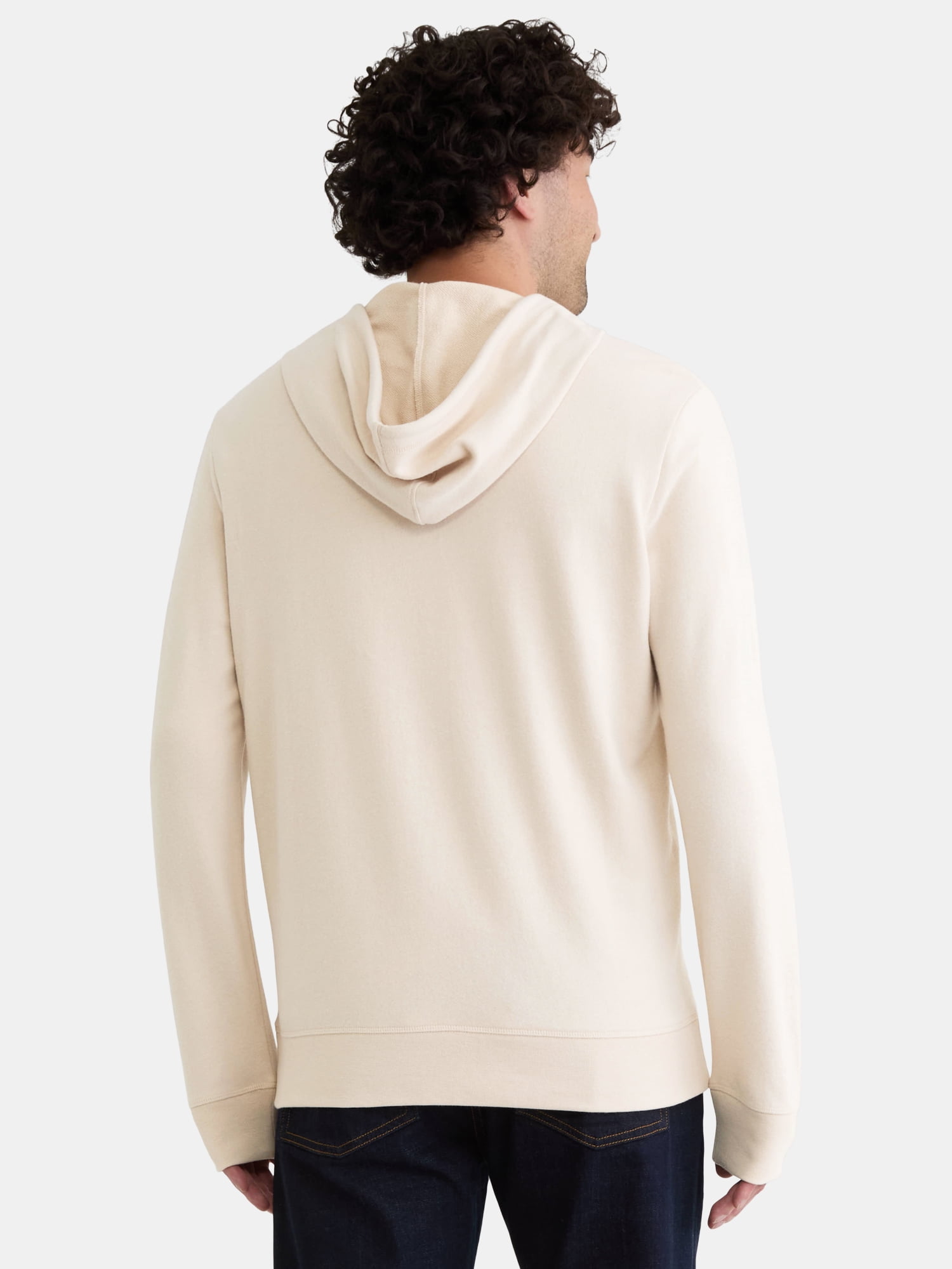 George Men's Button Henley Hoodie with Long Sleeves, Sizes S-3XL