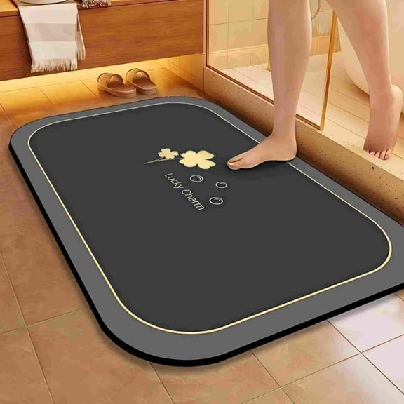 Bath Mat Bathroom Shower Floor Mat Rug, Diatomite Super Absorbent Shower Mat Non-Slip Quick Drying Easy to Clean, Suitable for Bathroom Bathtub Kitchen Door Floor Mat, S(40*60cm(15.8*23.6in))