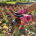 thumbnail image 2 of YARTTING Leather Gardening Gloves for Women, Flexible Breathable Garden Gloves, Thorn Proof Working Glove for Weeding, Digging and Pruning, Small Pink, 2 of 7