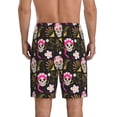 thumbnail image 6 of KLL Skull Daisy for Men's 1-Pack Shorts,Sleep Pajama Shorts for Men Soft Pj Shorts Men's Pajama Bottoms Sleepwear -XX-Large, 6 of 7