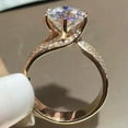 thumbnail image 5 of Elegant Engagement 18k Yellow Gold Plated Rings Cubic Zirconia Jewelry Sz 6-10, 5 of 7