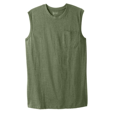 Boulder Creek By Kingsize Men's Big & Tall Heavyweight Pocket Muscle Tee Shirt