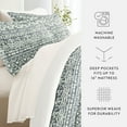 thumbnail image 4 of 8PC Bedding Bundle - Patterned Duvet Cover Set White Comforter and Solid Sheet Set in Modern Rustic, 4 of 12