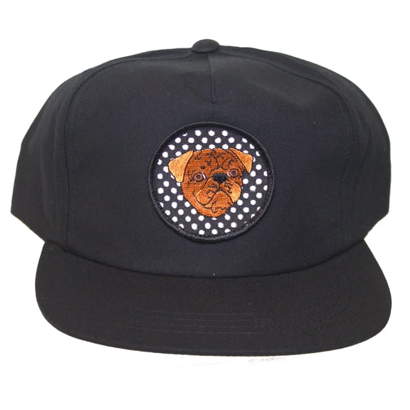DOG Limited Bulldog Embroidered Patch Flatbill Snapback Hat
