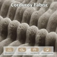thumbnail image 4 of ODUWA Corduroy Left Facing Corduroy Deep Seat and No Assembly Required Sectional Sofas with Throw Pillow, Beige, 4 of 5